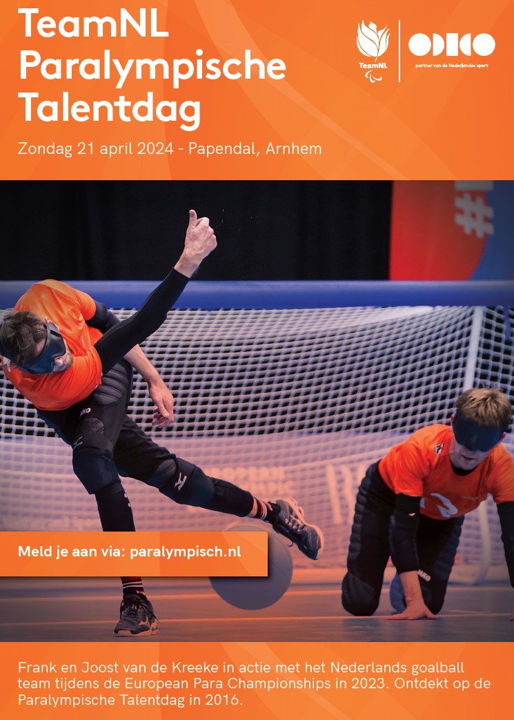 Poster Goalball paralympische talentdag