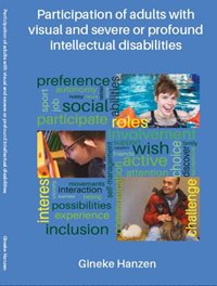 blauwe cover met de de titel van het onderzoek: participation of adults with visual and severe of prodound intellectual disabilities.