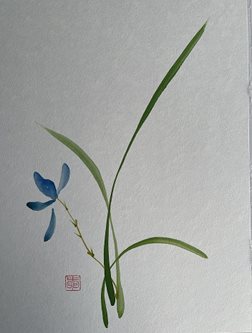 Schilderij-Japanse-schildertechniek-Sumi-e-van-Marjanne-Geurtsen