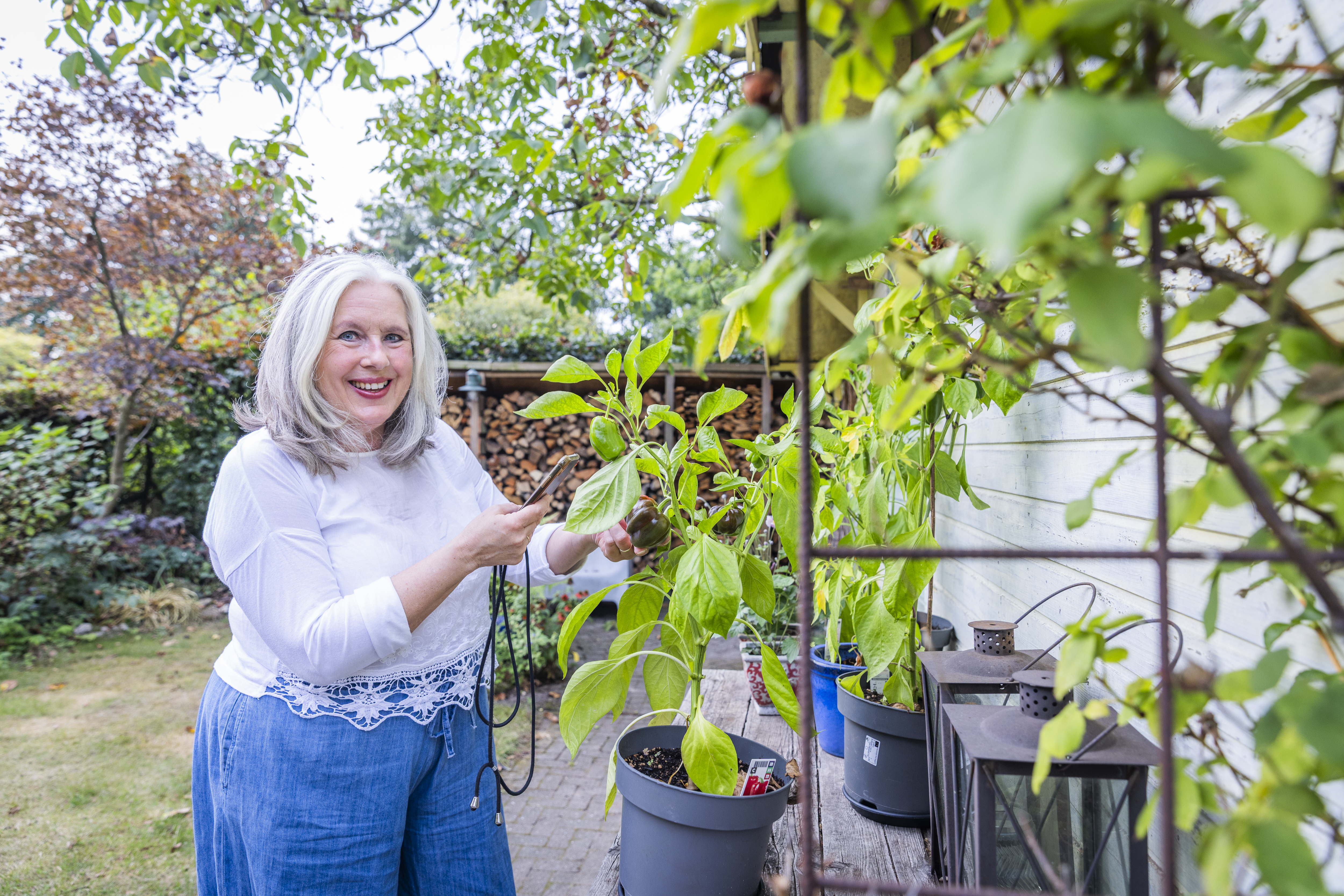 Visio Tineke Moestuin Vergroting Buiten Natuur Smartphone Telefoon