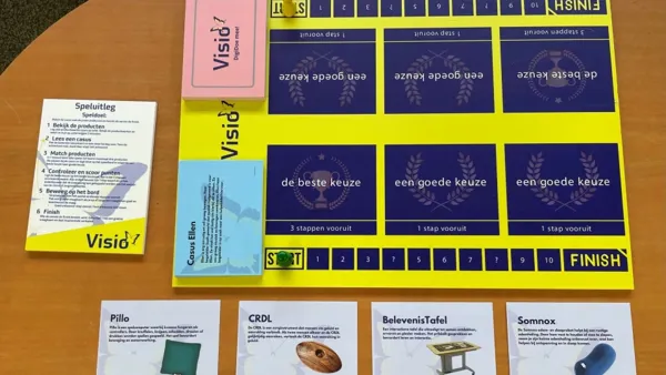Bordspel van Visio gericht op kennisdeling Bordspel van Visio gericht op kennisdeling