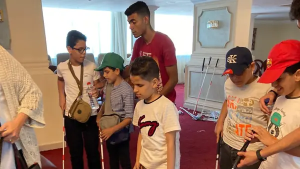 Kids with canes in Egypt Kids with canes in Egypt