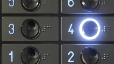 Liftknoppen met tactiel nummer en braille. Liftknoppen met tactiel nummer en braille.