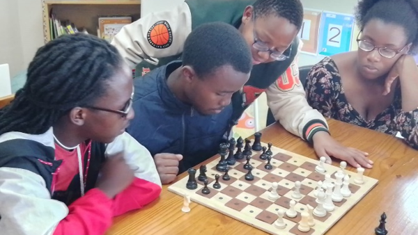 People in South-Africa playing chess People in South-Africa playing chess