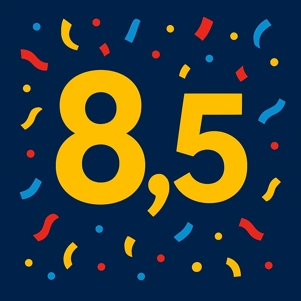 Feestelijke cijfers 8,5