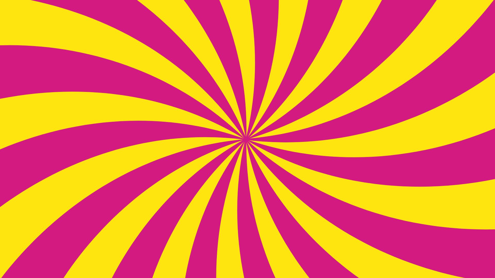 Een geel met roze swirl.