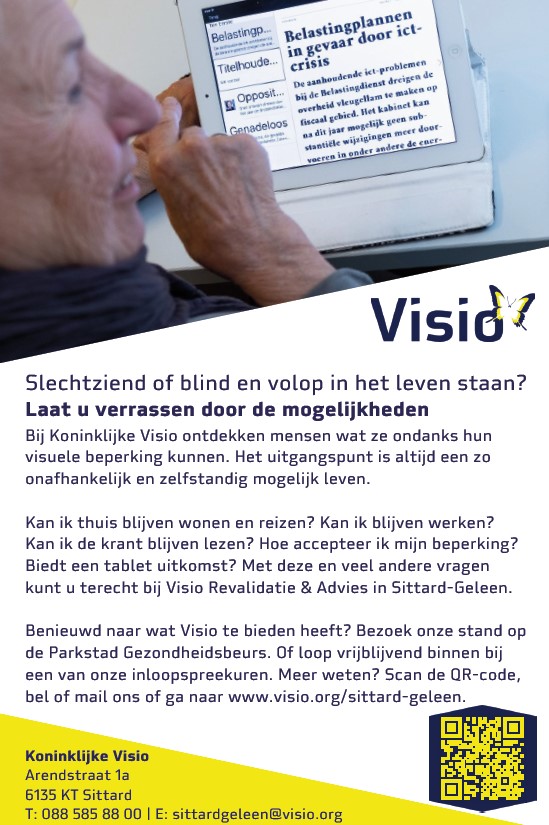 Flyer Sittard-Geleen gezondheidsbeurs Kerkrade nov 23 met meer info