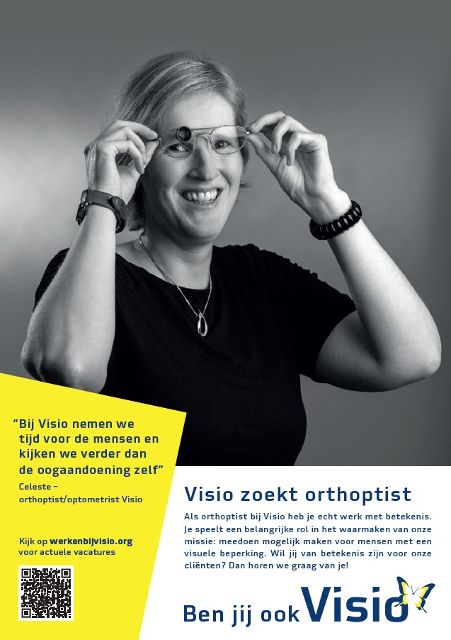 Flyer van Visio zoekt orthoptist