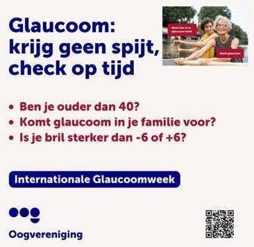 Ga voor meer informatie over glaucoom naar de website van de Oogvereniging