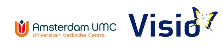 Logo's Visio en Amsterdam UMC