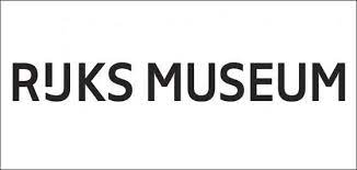 Logo Rijksmuseaum - zwarte letters op witte achtergrond