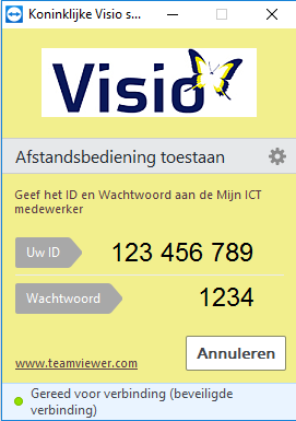 Teamviewer Quicksupport voorbeeld Teamviewer Quicksupport downloaden