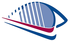 Logo NVSV bestaat uit een oog met daaronder twee skies Logo NVSV bestaat uit een oog met daaronder 2 skies